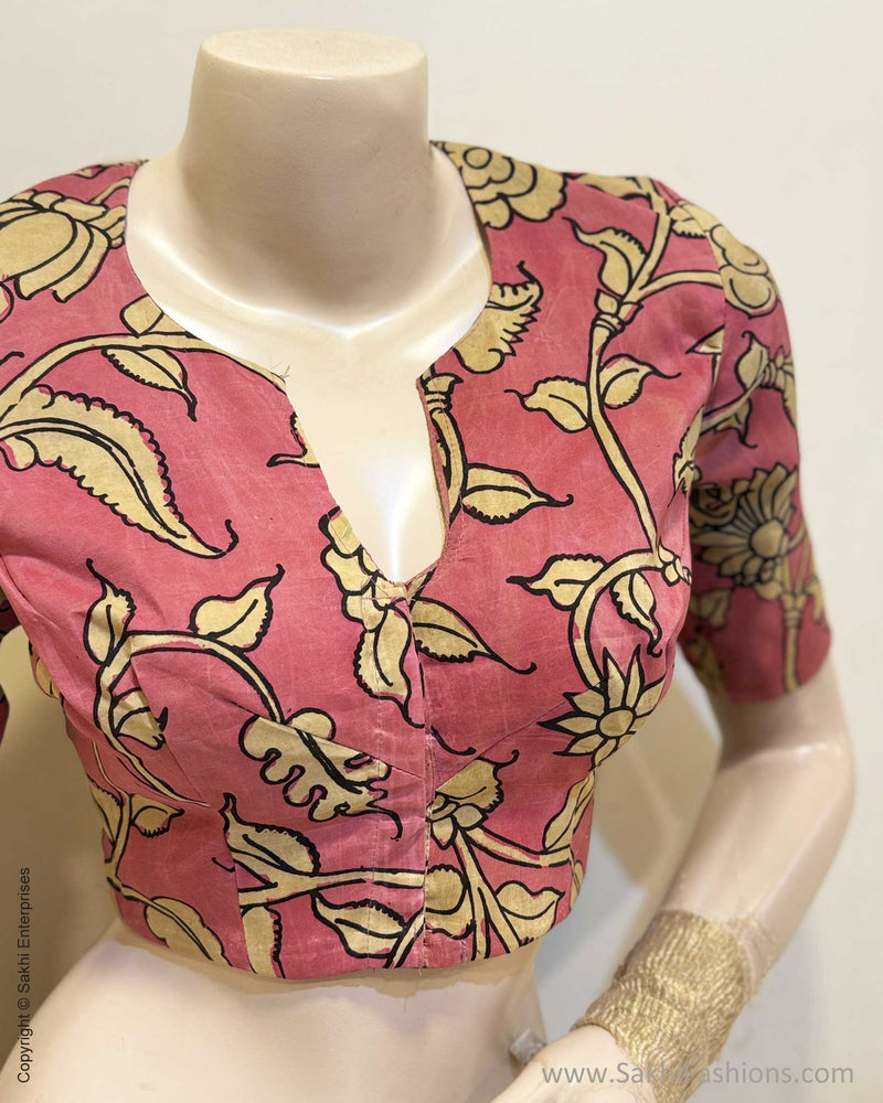 BL-X05328 Pink Kalamkari Blouse