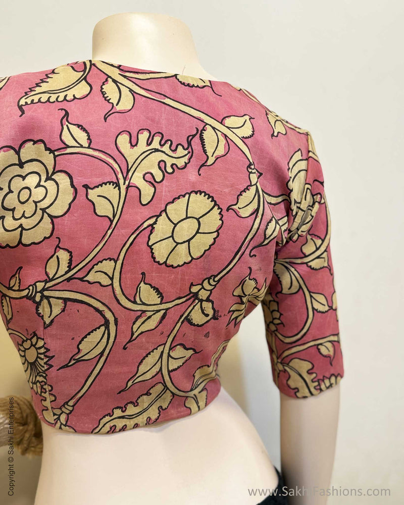 BL-X05328 Pink Kalamkari Blouse