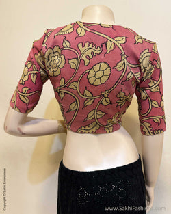 BL-X05328 Pink Kalamkari Blouse