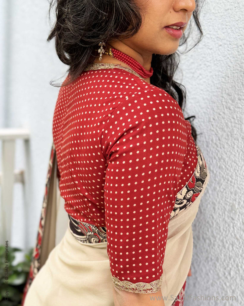 BL-X05200 Madder red cotton Blouse