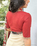 BL-X05200 Madder red cotton Blouse