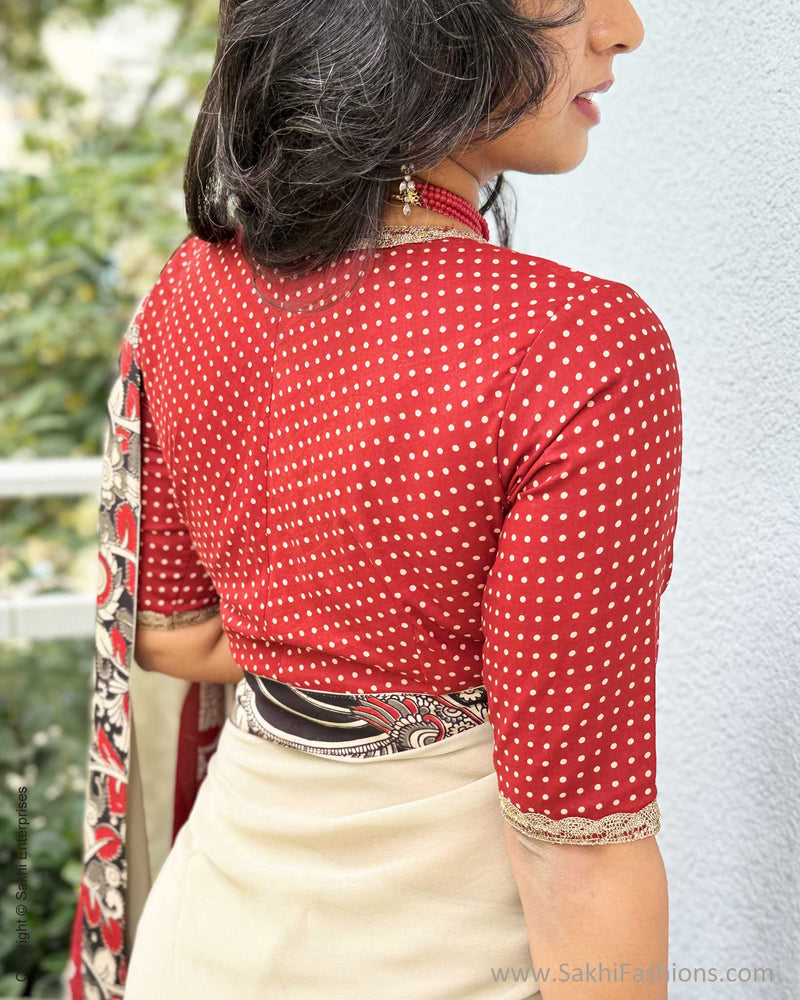 BL-X05200 Madder red cotton Blouse