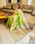 EE-X04821 Green Leaf Kanchi Sari