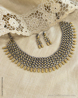 AS-X09285 Silver Necklace Set