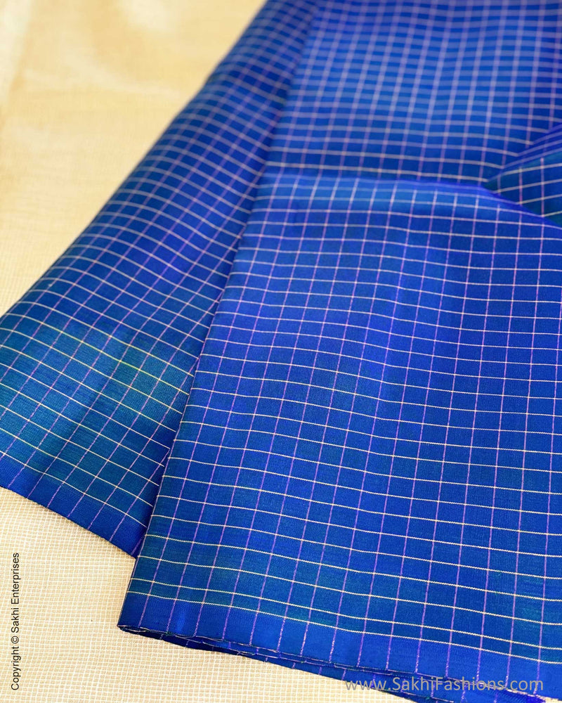 BL-X06834 Peacock Blue Kanchi Blouse