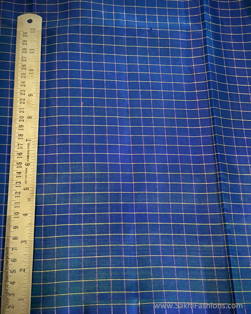 BL-X06834 Peacock Blue Kanchi Blouse