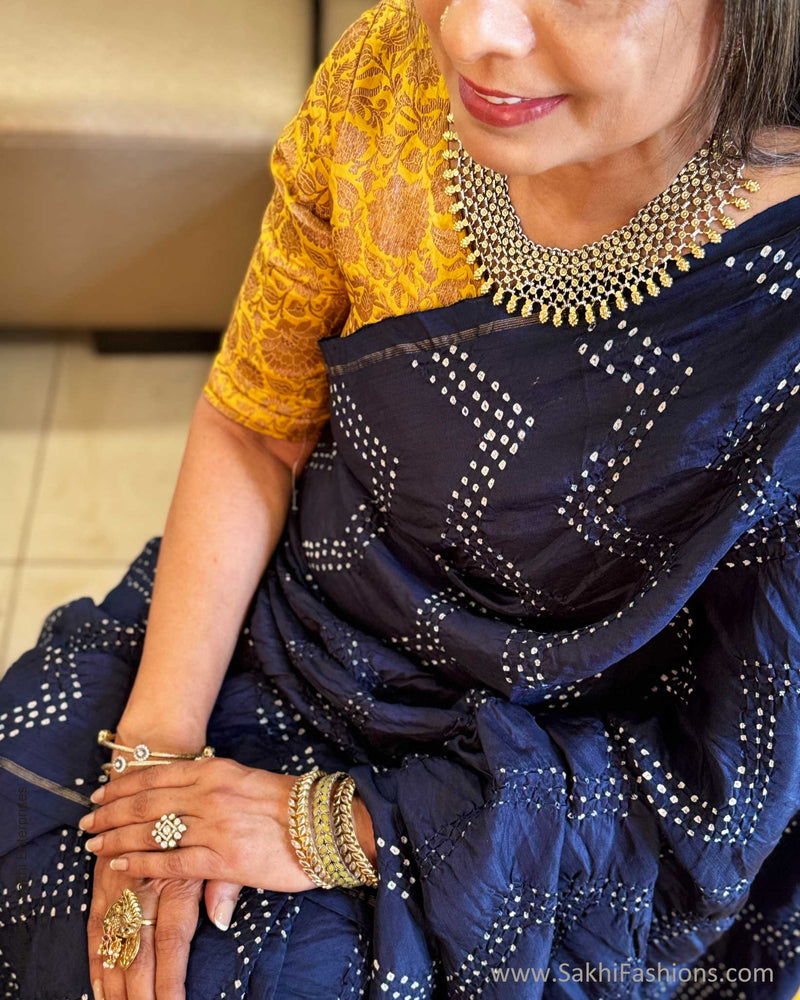 EE-X06635 Blue Bandhini Kanchi
