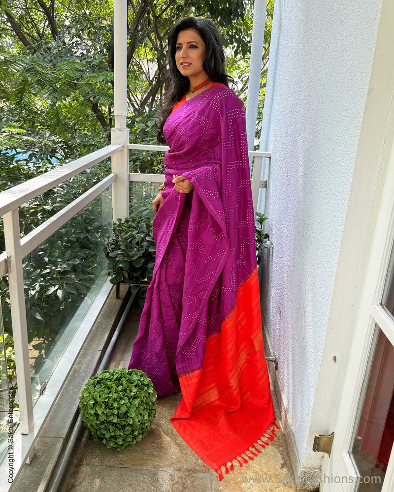 EE-X06636 Purple Bandhini Kanchi