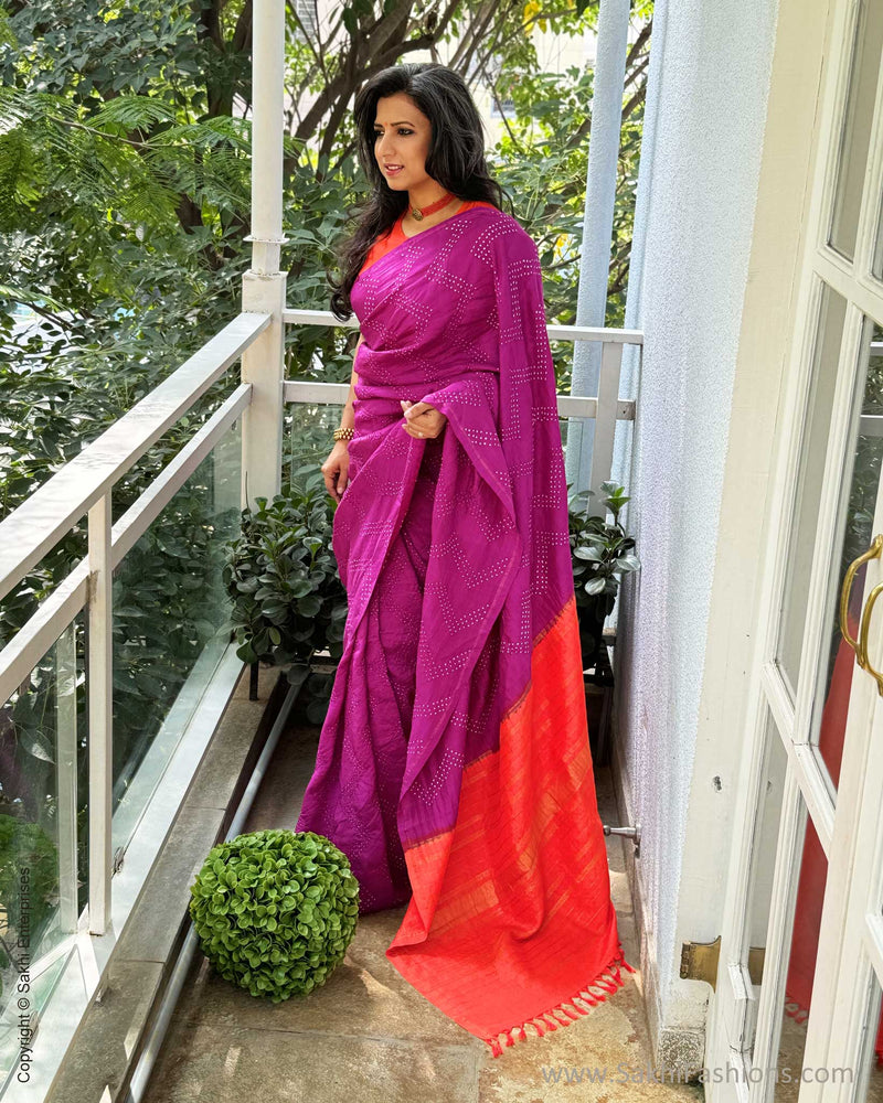 EE-X06636 Purple Bandhini Kanchi