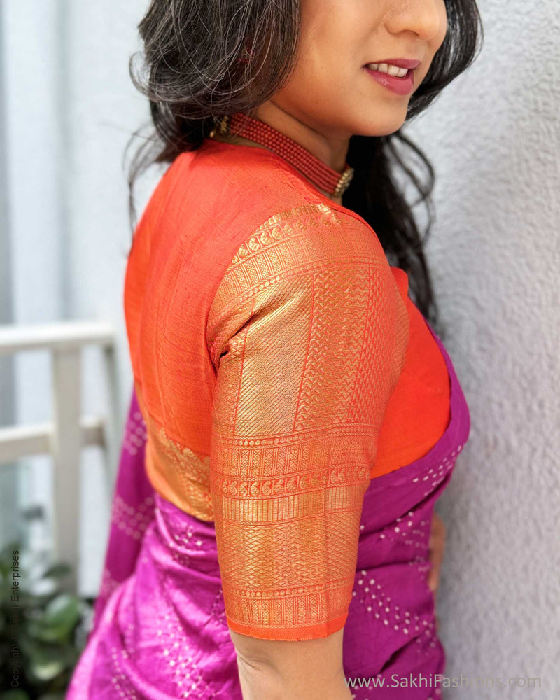 EE-X06636 Purple Bandhini Kanchi