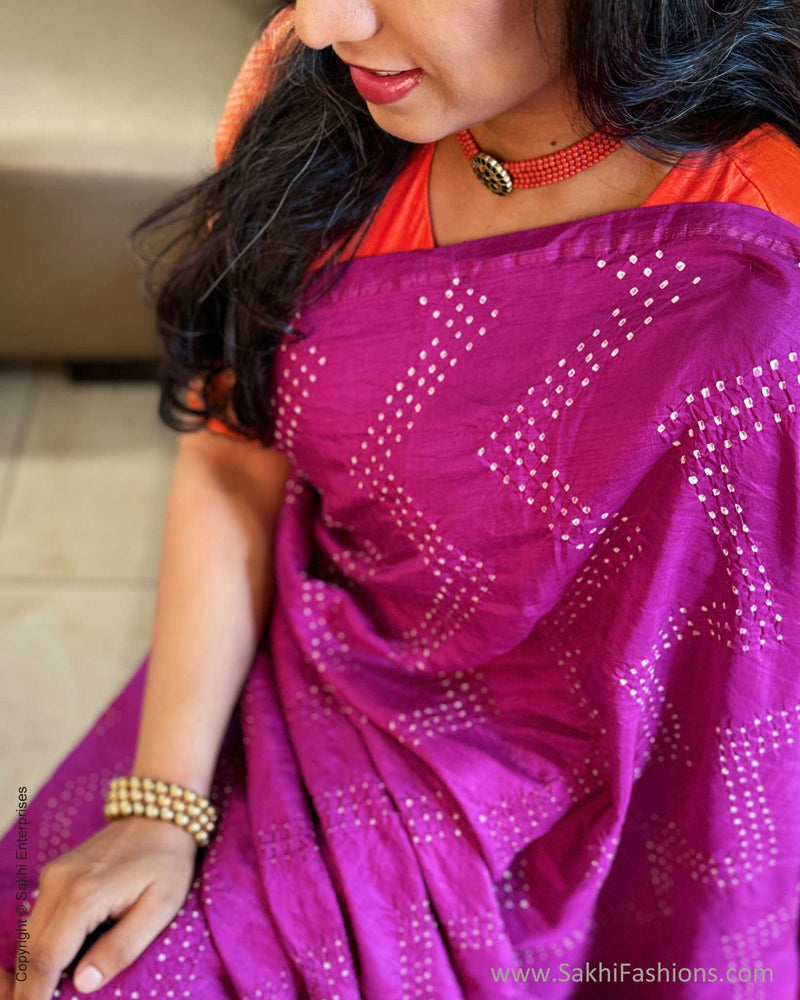 EE-X06636 Purple Bandhini Kanchi