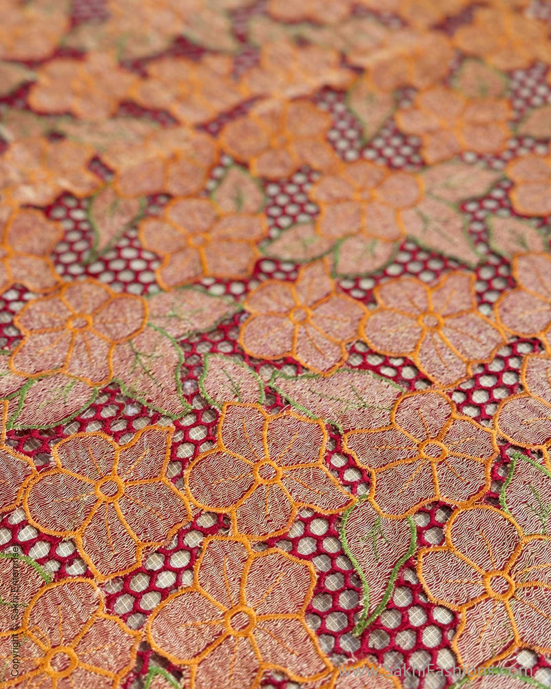 BL-X09055 Red Cutwork blouse