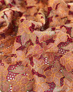BL-X09055 Red Cutwork blouse