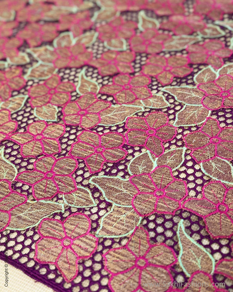 BL-X09052 Purple Cutwork blouse