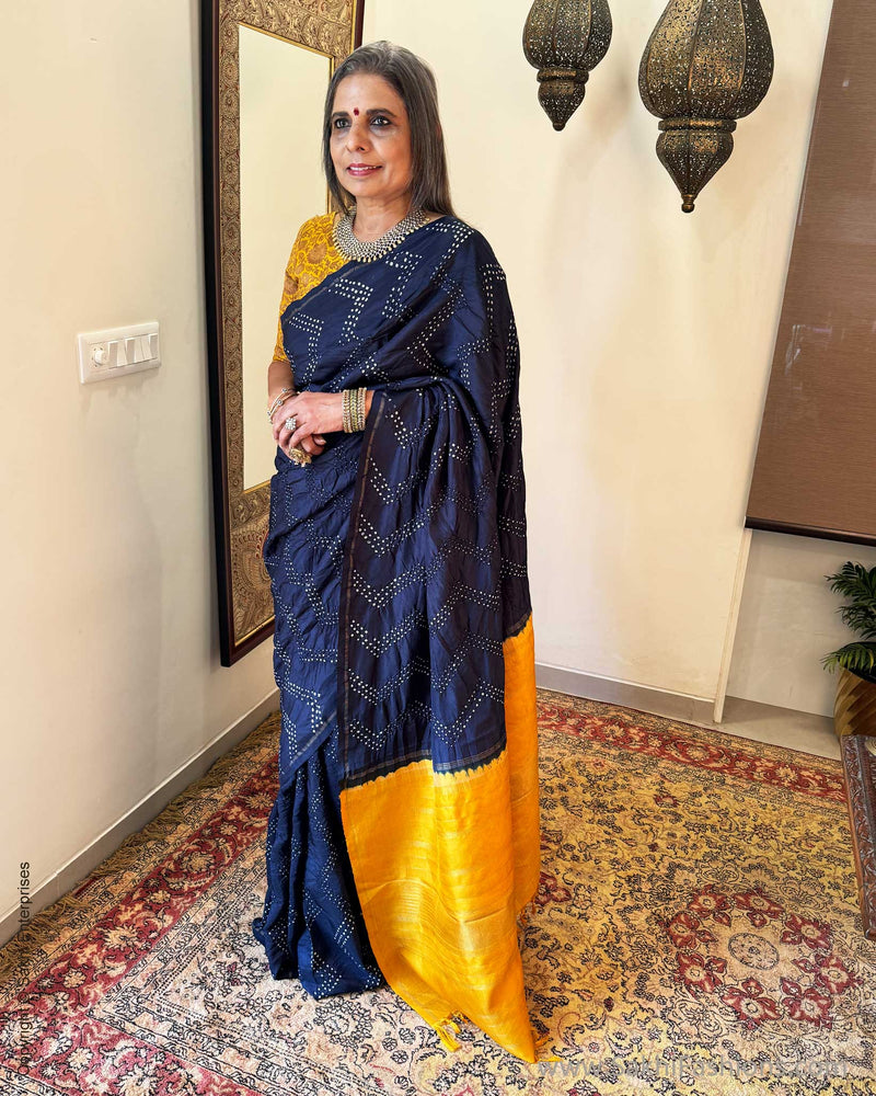 EE-X06635 Blue Bandhini Kanchi