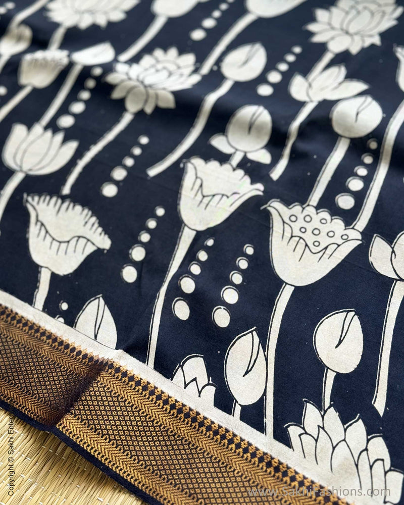 BL-X09434B Lotus Kalamkari Blouse