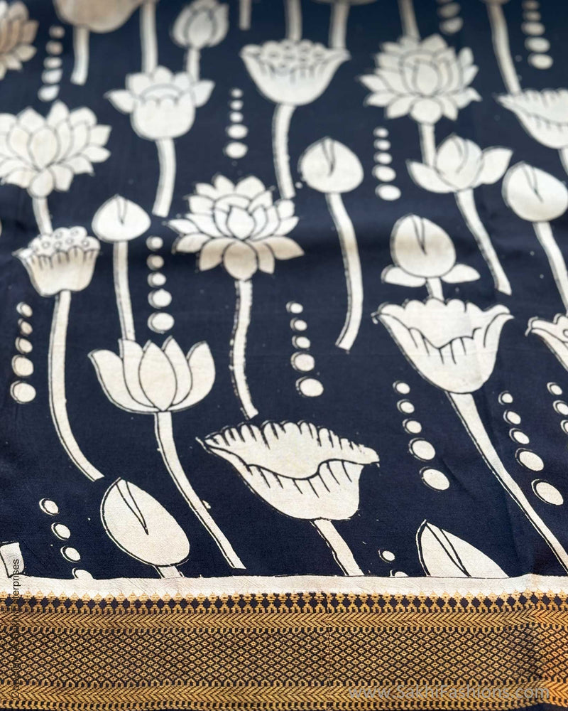 BL-X09434B Lotus Kalamkari Blouse