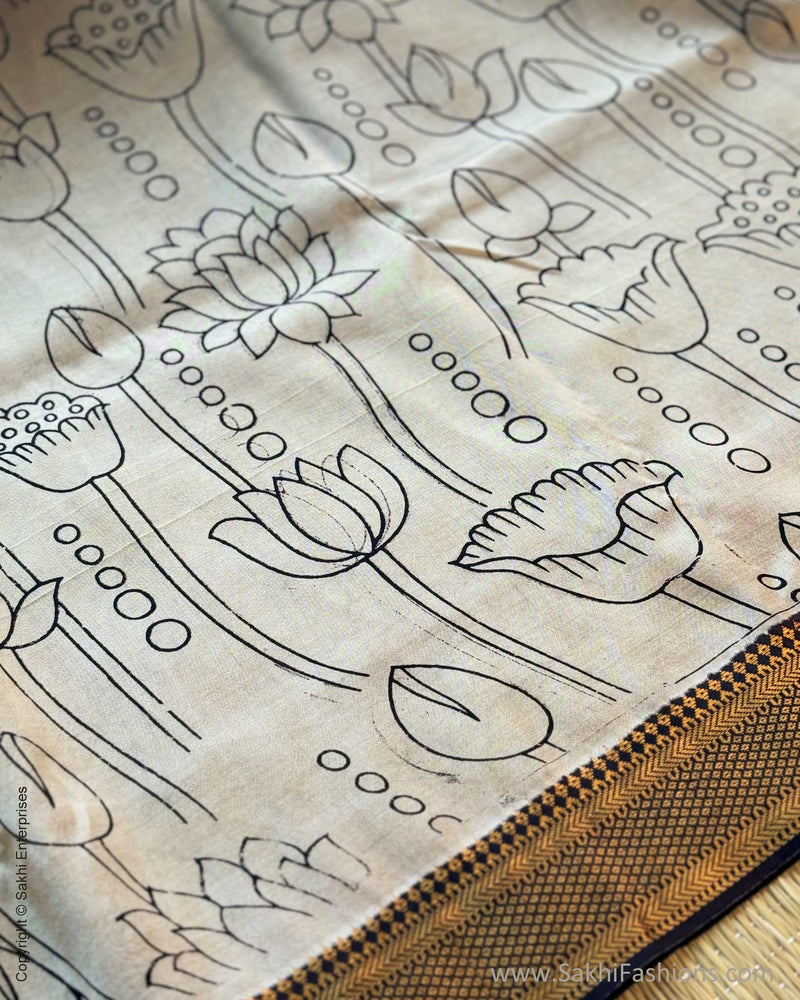 DP-X09434 Lotus Kalamkari Saree