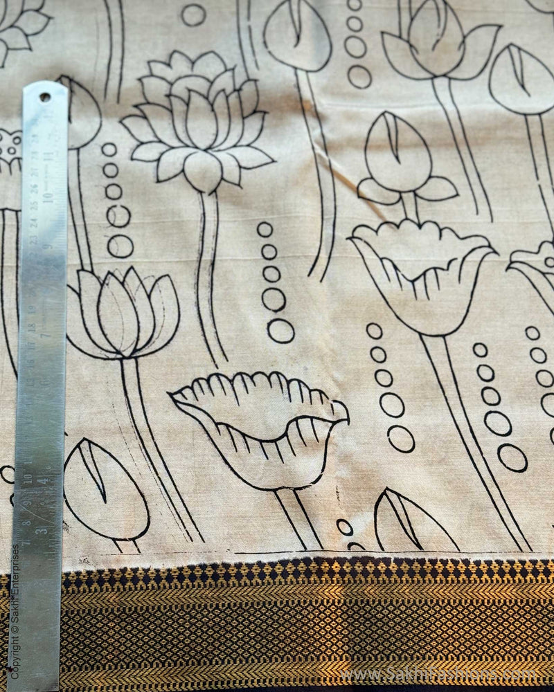 DP-X09434 Lotus Kalamkari Saree