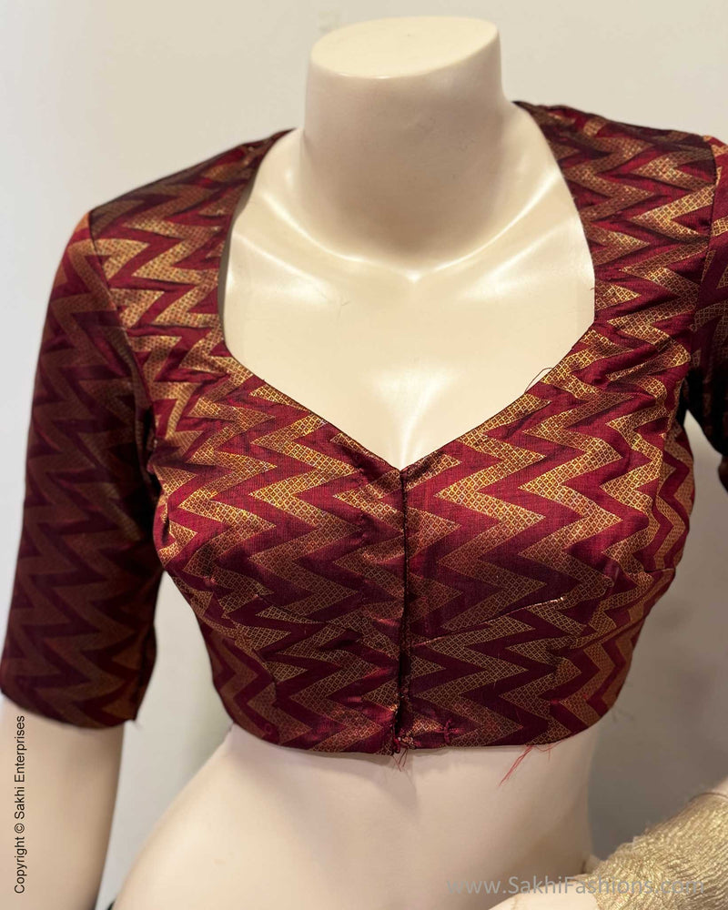 BL-X07432 Maroon Kanchi Blouse