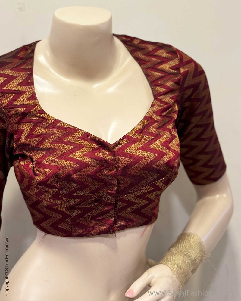 BL-X07432 Maroon Kanchi Blouse