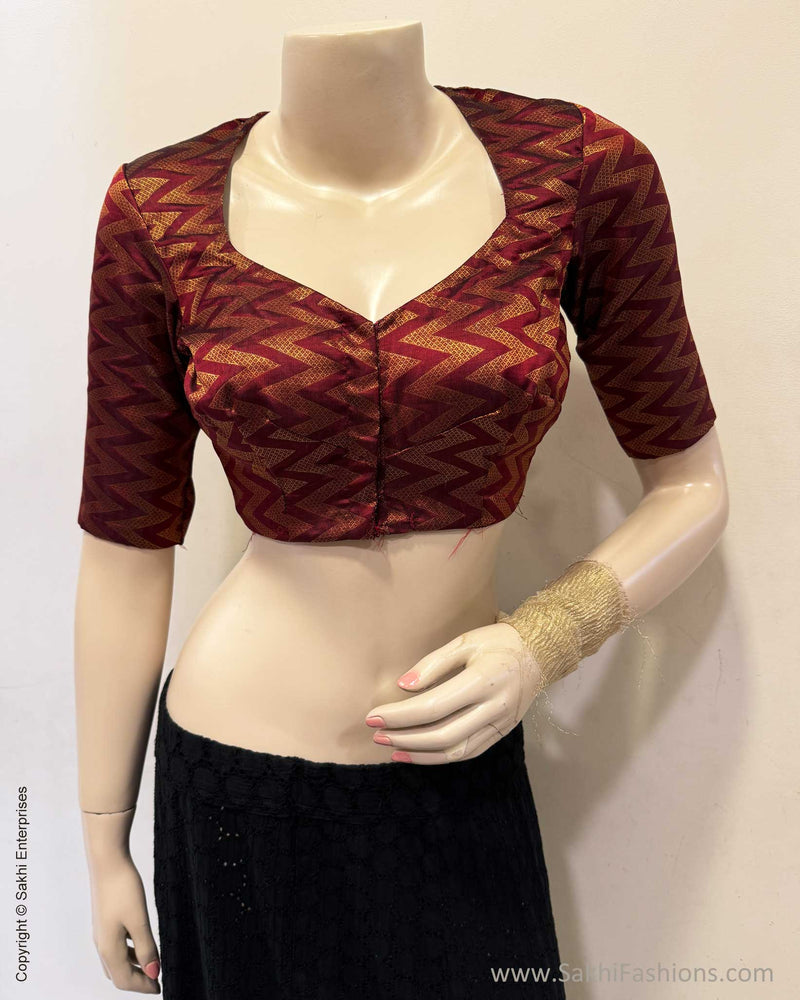 BL-X07432 Maroon Kanchi Blouse