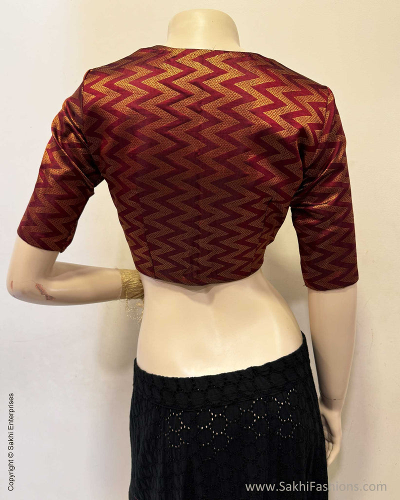 BL-X07432 Maroon Kanchi Blouse