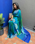 EE-X05423 Blue Cutwork saree