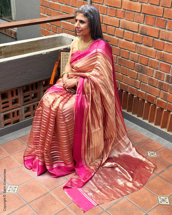 EE-X07588 Pink Tissue saree