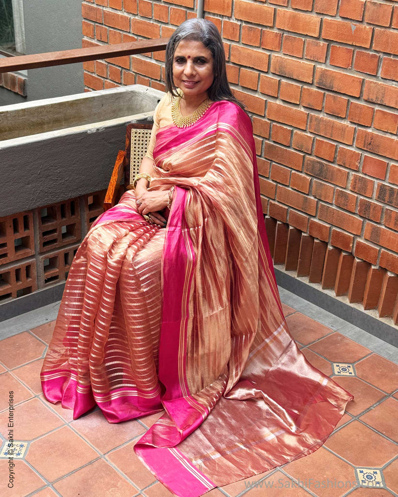 EE-X07588 Pink Tissue saree