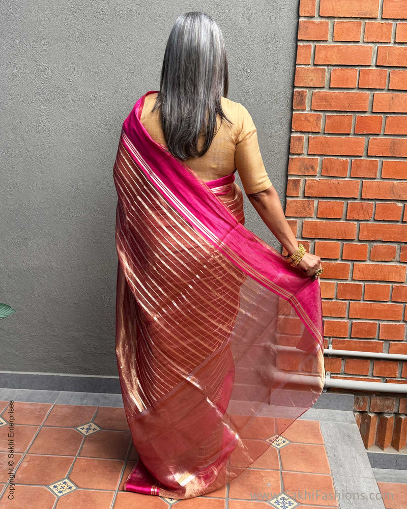 EE-X07588 Pink Tissue saree