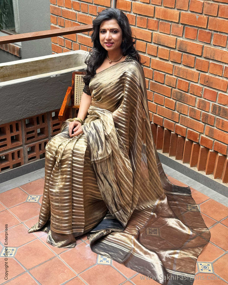 EE-X07587 Black Tissue saree