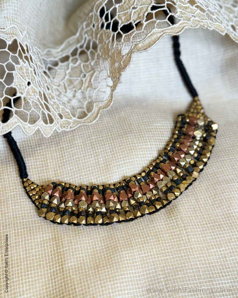 AJ-W241114 Gold Brass Necklace