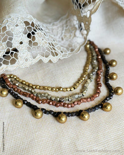 AJ-W241116 Gold Brass Necklace
