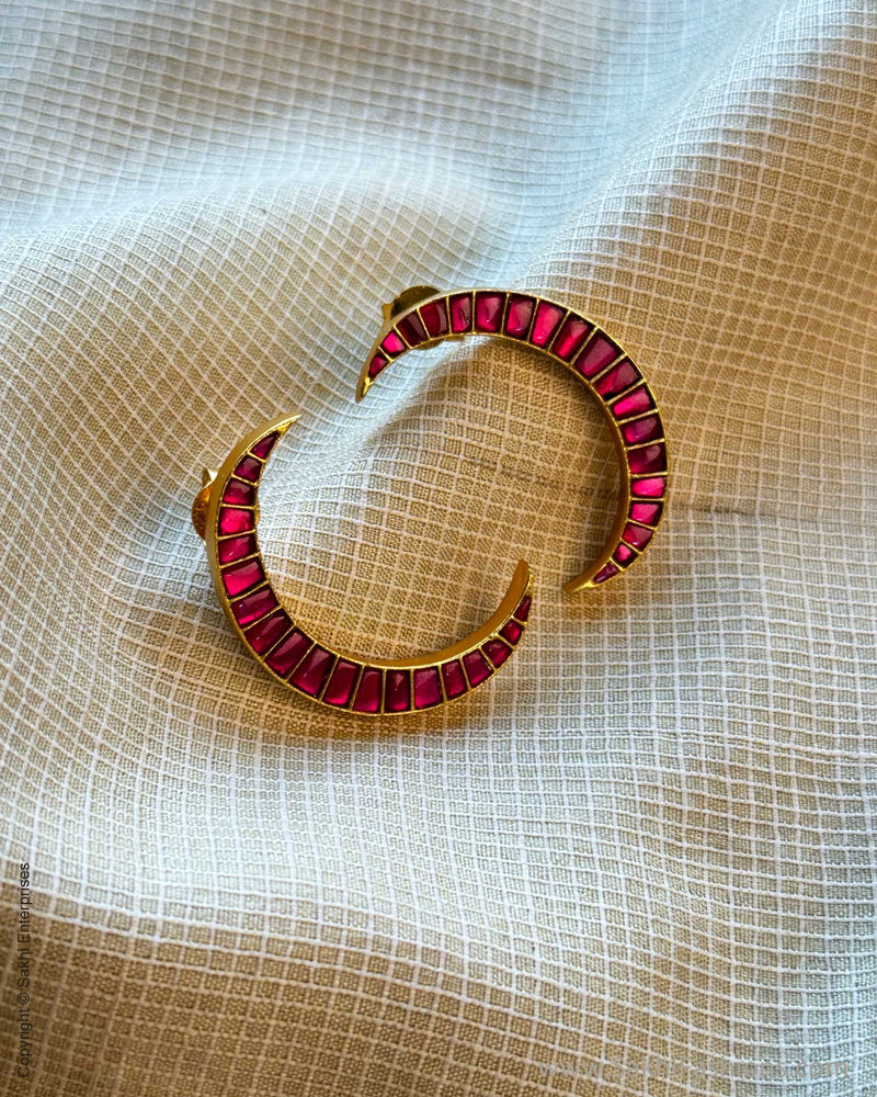 AS-X11024 Half Moon Shape Earring