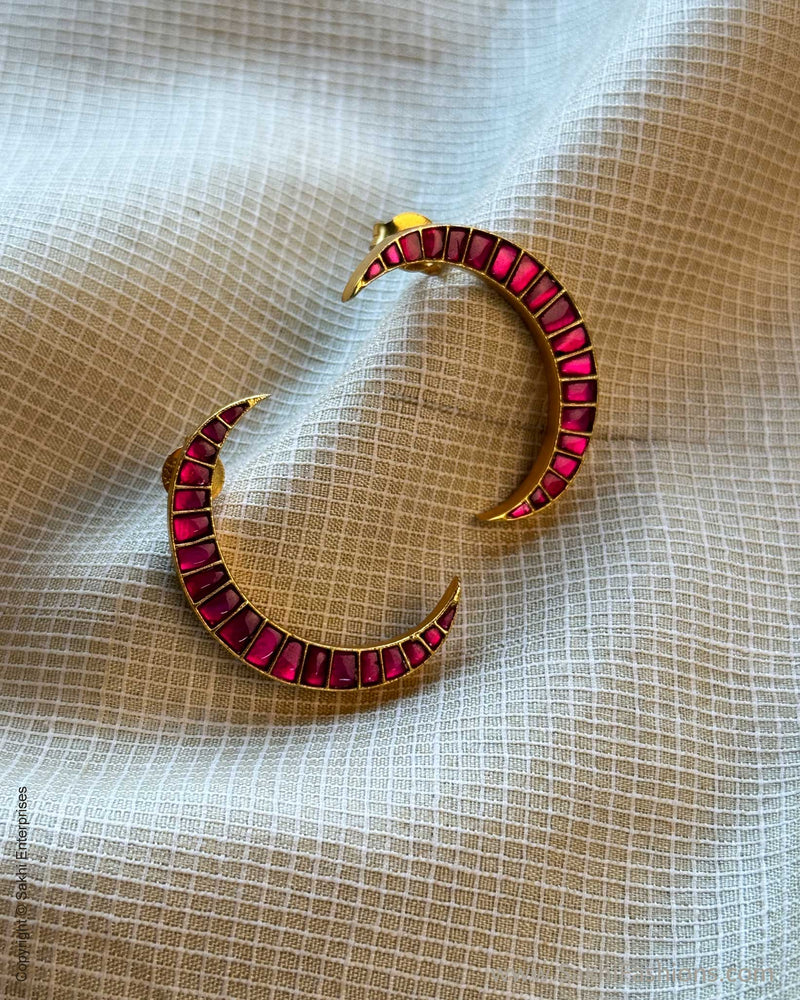 AS-X11024 Half Moon Shape Earring