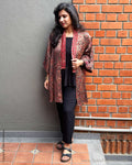 EE-X01722 Ajrakh Red Kimono Jacket
