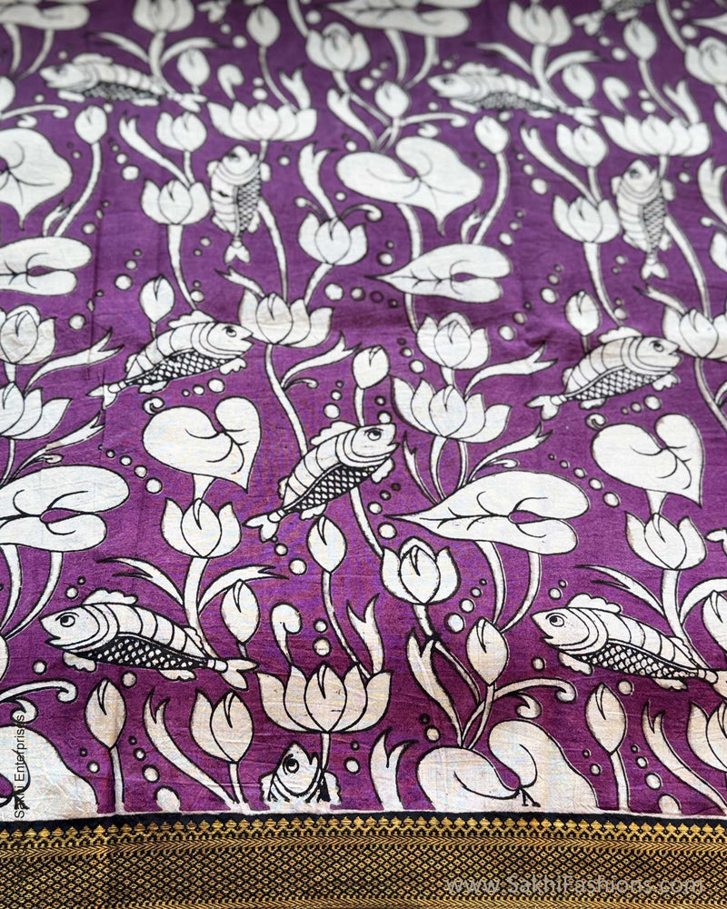 BL-X11524 Purple Kalamkari Blouse