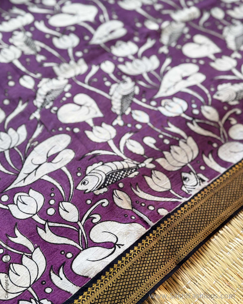 BL-X11524 Purple Kalamkari Blouse