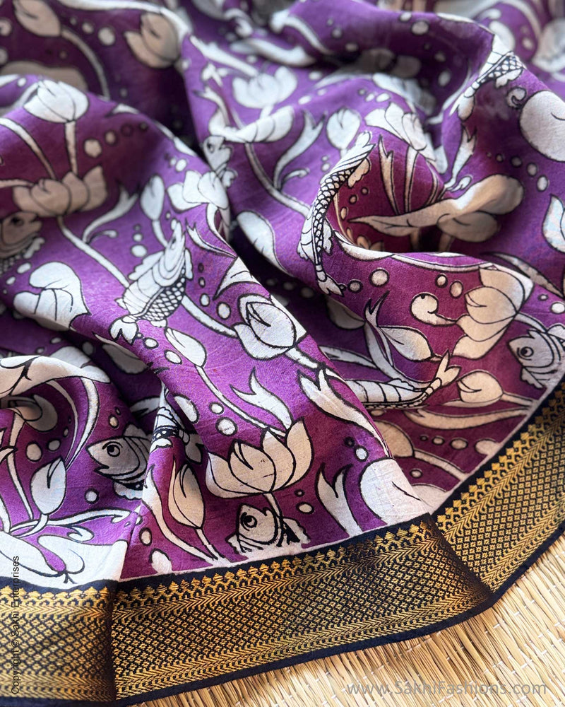 BL-X11524 Purple Kalamkari Blouse