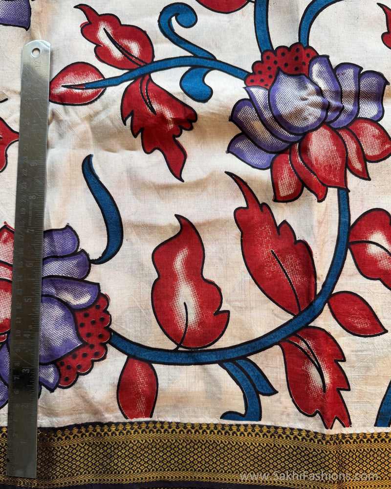 BL-X11519 Blue Kalamkari Blouse