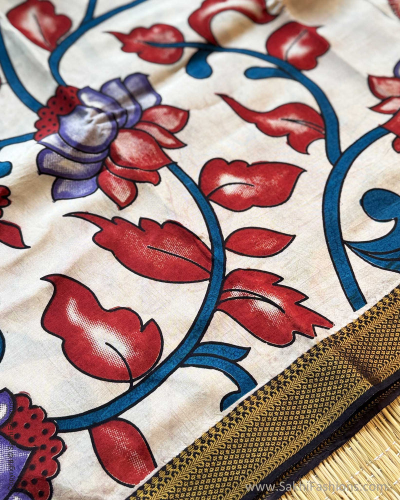 BL-X11519 Blue Kalamkari Blouse