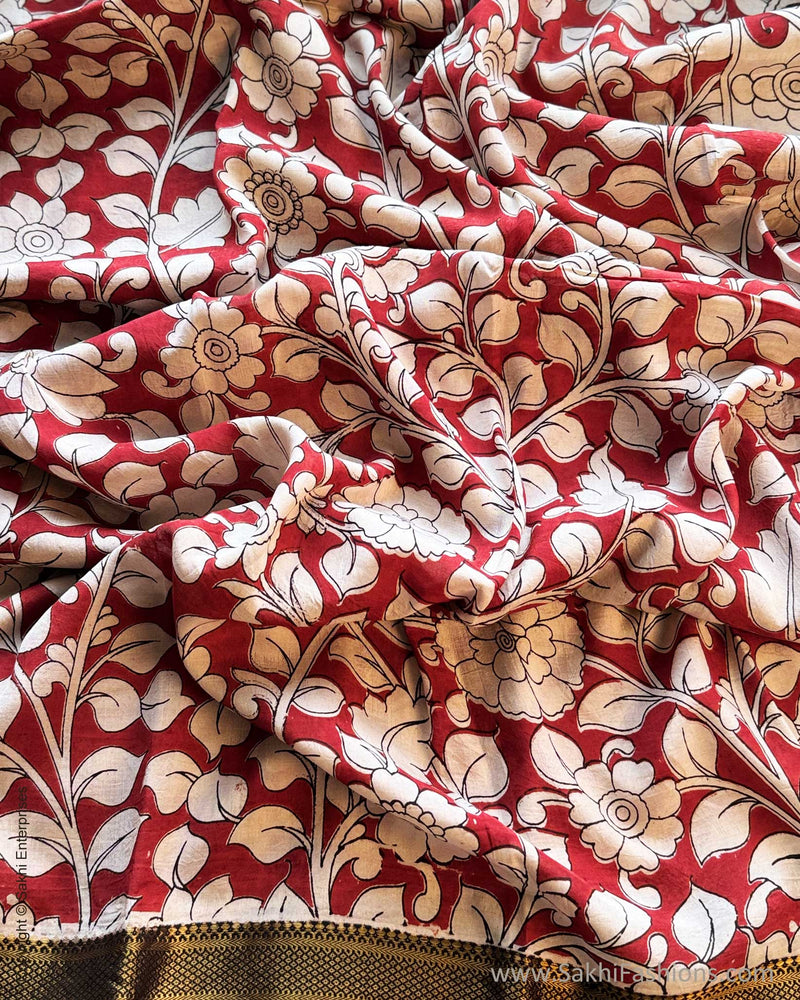 BL-X11517 Red Kalamkari Blouse
