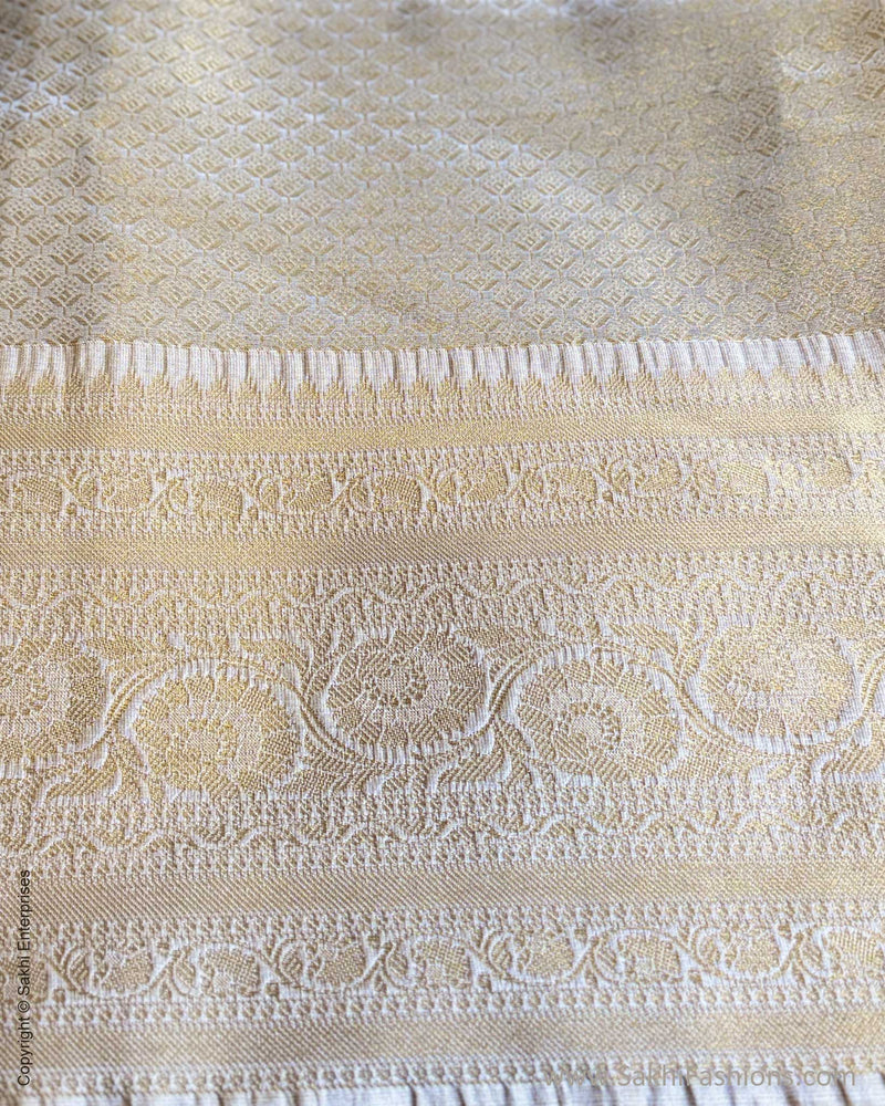 EE-X11385 Gold Floral Tissue Saree