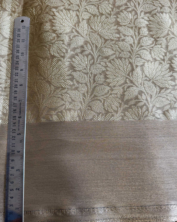 EE-X11386 Gold Floral Tissue Saree