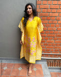 EE-X08655 Yellow Batik Kaftan
