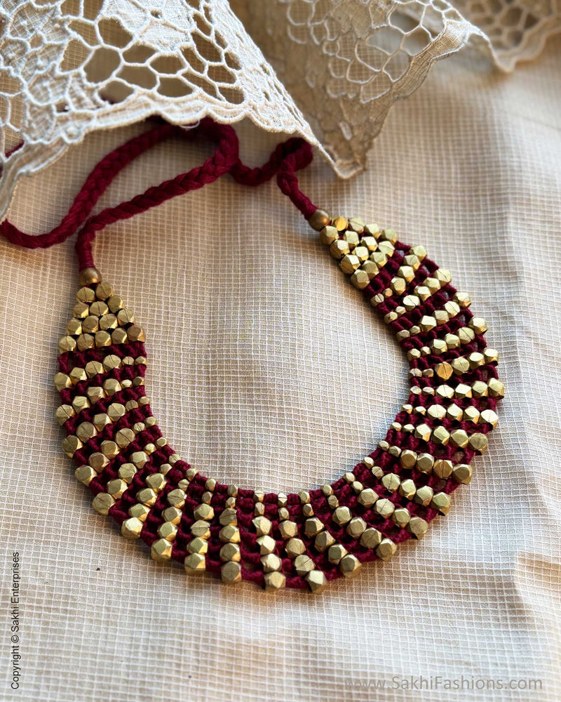 AJ-X11822 Gold Brass Necklace