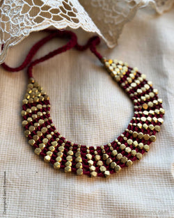AJ-X11822 Gold Brass Necklace