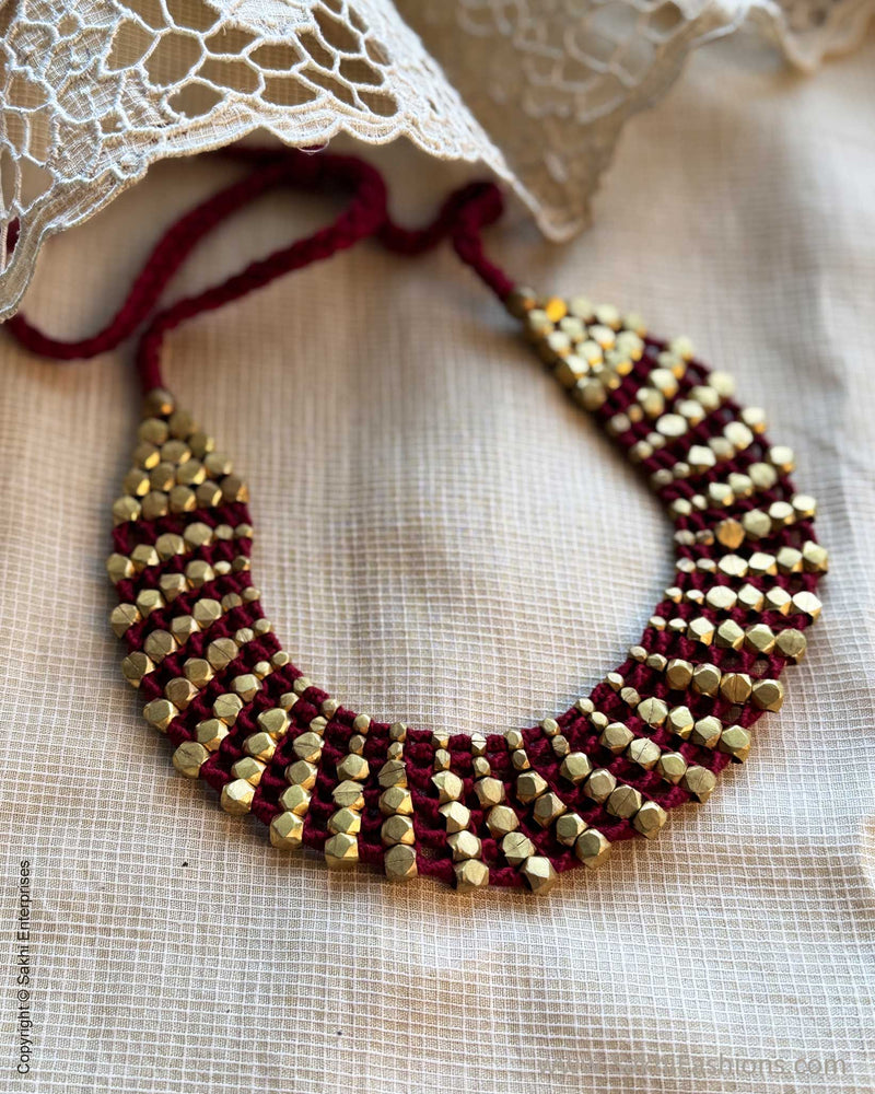 AJ-X11822 Gold Brass Necklace