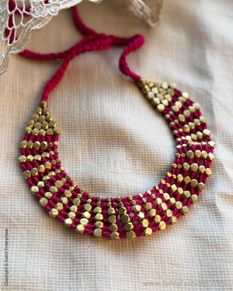 AJ-X11821 Gold Brass Necklace